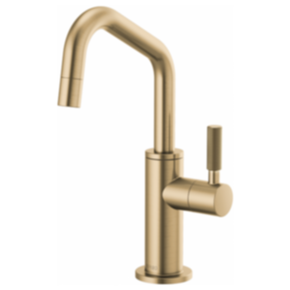 LITZE® Beverage Faucet with Angled Spout and Knurled Handle - 61363LF-C-C