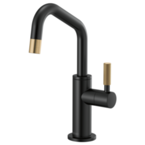 LITZE® Beverage Faucet with Angled Spout and Knurled Handle - 61363LF-C-C