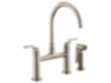 LITZE® Bridge Faucet with Arc Spout and Industrial Handle - 62544LF-PC