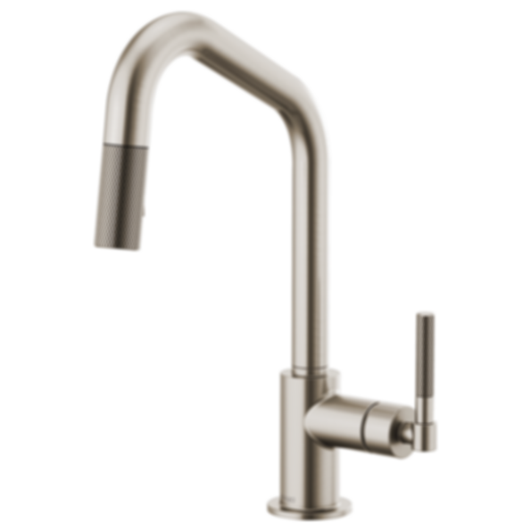 LITZE® Pull-Down Faucet With Angled Spout And Knurled Handle - 63063LF-PC
