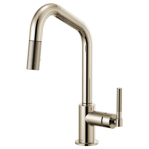 LITZE® Pull-Down Faucet With Angled Spout And Knurled Handle - 63063LF-PC