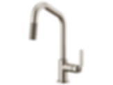 LITZE® Pull-Down Faucet With Angled Spout And Industrial Handle - 63064LF-PC