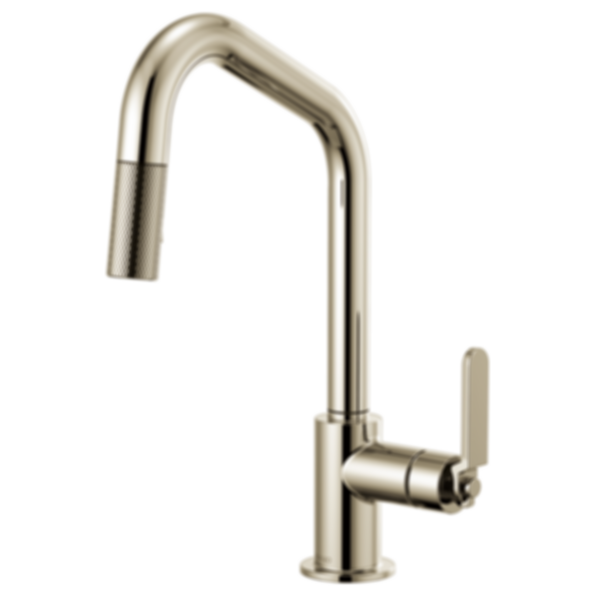 LITZE® Pull-Down Faucet With Angled Spout And Industrial Handle - 63064LF-PC