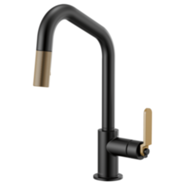 LITZE® Pull-Down Faucet With Angled Spout And Industrial Handle - 63064LF-PC