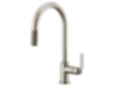 LITZE® Pull-Down Faucet With Arc Spout And Industrial Handle - 63044LF-PC