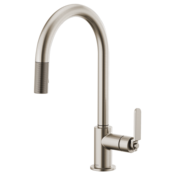LITZE® Pull-Down Faucet With Arc Spout And Industrial Handle - 63044LF-PC