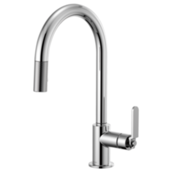LITZE® Pull-Down Faucet With Arc Spout And Industrial Handle - 63044LF-PC