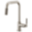 LITZE® Pull-Down Faucet with Square Spout and Knurled Handle - 63053LF-PC