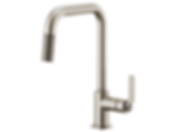 LITZE® Pull-Down Faucet With Square Spout And Industrial Handle - 63054LF-PC
