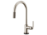 LITZE® SmartTouch® Pull-Down Faucet with Arc Spout and Industrial Handle - 64044LF-PC