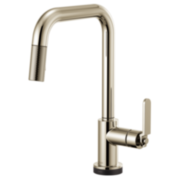 LITZE® SmartTouch® Pull-Down Faucet with Square Spout and Industrial Handle - 64054LF-PC