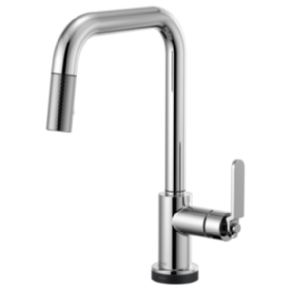 LITZE® SmartTouch® Pull-Down Faucet with Square Spout and Industrial Handle - 64054LF-PC