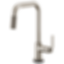 LITZE® SmartTouch® Pull-Down Faucet with Square Spout and Industrial Handle - 64054LF-PC