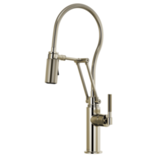 LITZE® Articulating Faucet with Finished Hose with Knurled Handle - 63143LF-PC