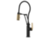 LITZE® Articulating Faucet with Finished Hose with Industrial Handle - 63144LF-PC