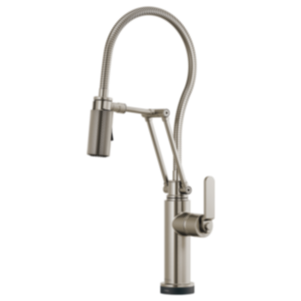 LITZE® Smarttouch® Articulating Faucet With Finished Hose with Industrial Handle - 64144LF-PC