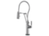 LITZE® Smarttouch® Articulating Faucet With Finished Hose with Knurled Handle - 64143LF-PC