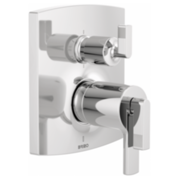 Kintsu® TempAssure Thermostatic Valve with Integrated 6-Function Diverter Trim - Less Handles - T75606-PCLHP