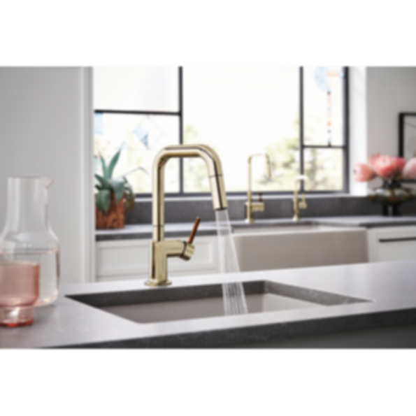 ODIN® Pull-Down Prep Faucet with Square Spout-Less Handle - 63965LF-PCLHP