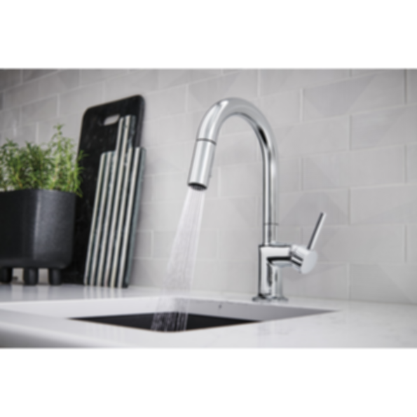 ODIN® Pull-Down Prep Faucet with Arc Spout-Less Handle - 63975LF-PCLHP