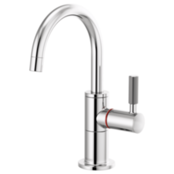 LITZE® Instant Hot Faucet with Arc Spout and Knurled Handle - 61343LF-H-PC