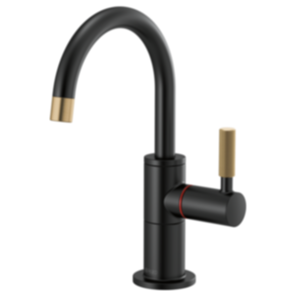 LITZE® Instant Hot Faucet with Arc Spout and Knurled Handle - 61343LF-H-PC