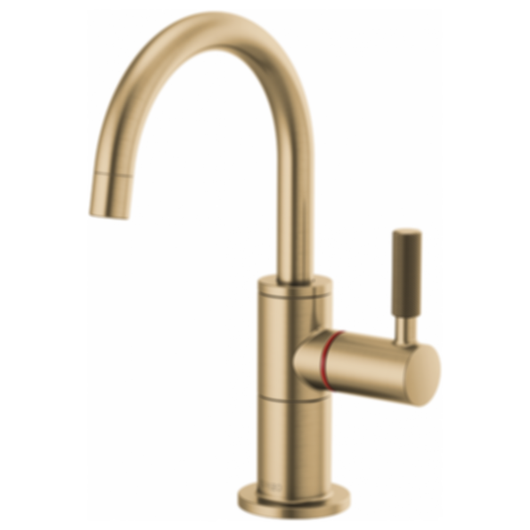 LITZE® Instant Hot Faucet with Arc Spout and Knurled Handle - 61343LF-H-PC