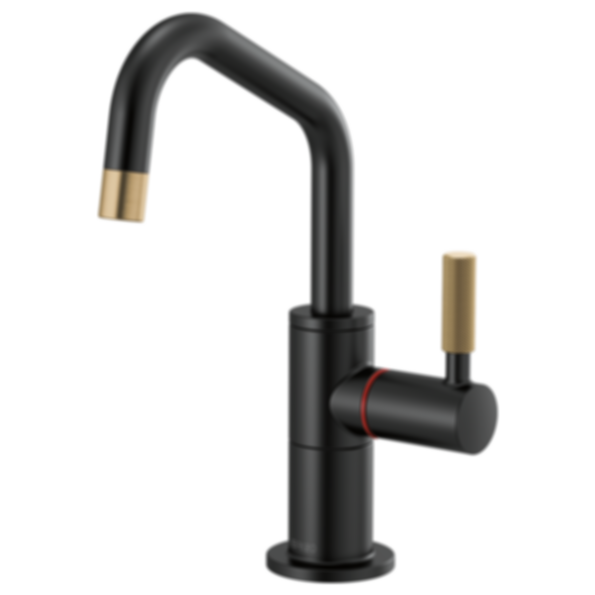 LITZE® Instant Hot Faucet with Angled Spout and Knurled Handle - 61363LF-H-PC
