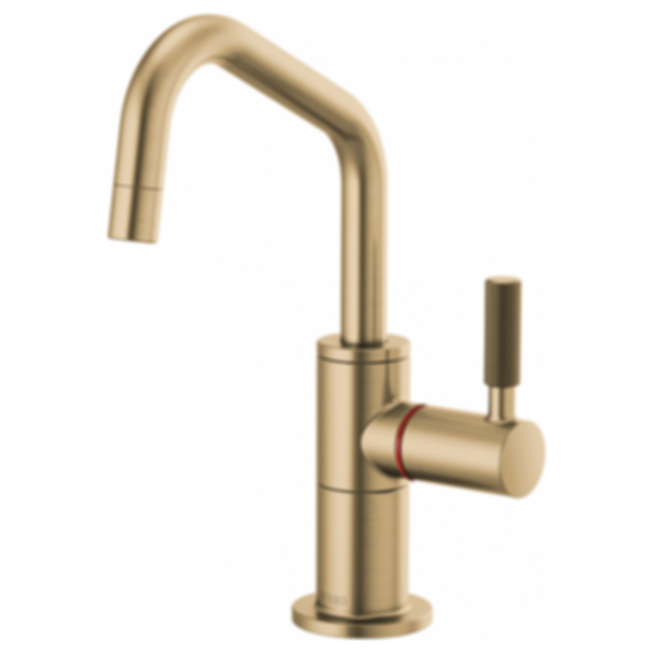 LITZE® Instant Hot Faucet with Angled Spout and Knurled Handle - 61363LF-H-PC
