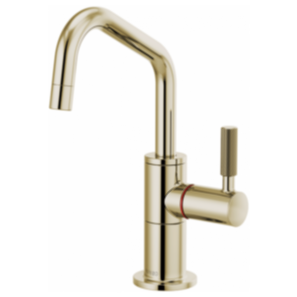 LITZE® Instant Hot Faucet with Angled Spout and Knurled Handle - 61363LF-H-PC