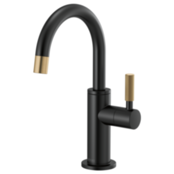 LITZE® Beverage Faucet with Arc Spout and Knurled Handle - 61343LF-C-PC