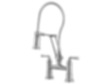 ROOK® Articulating Bridge Faucet with Finished Hose - 62174LF