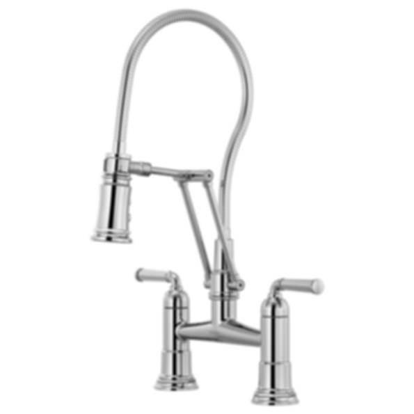 ROOK® Articulating Bridge Faucet with Finished Hose - 62174LF