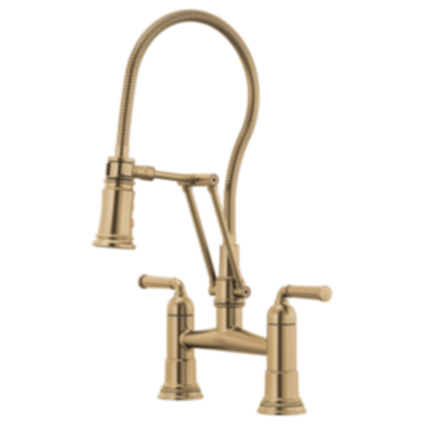 ROOK® Articulating Bridge Faucet with Finished Hose - 62174LF