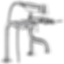 Atavis® Two-Handle Tub Filler Trim Kit with Lever Handles - T70342-PC--T70210-PCLHP--RP73765PC