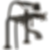 ROOK® Two-Handle Tub Filler Trim Kit with Cross Handles - T70361-PC--T70210-PCLHP--RP73765PC