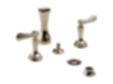 CHARLOTTE® 4-Hole Mount Bidet Faucet with Vacuum Breaker - Less Handles - 68485-PCLHP