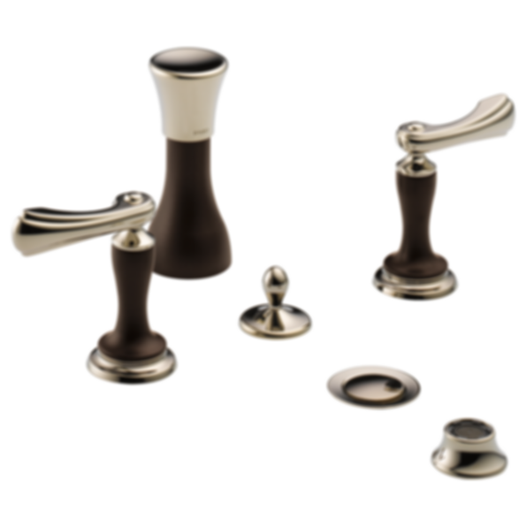 CHARLOTTE® 4-Hole Mount Bidet Faucet with Vacuum Breaker - Less Handles - 68485-PCLHP