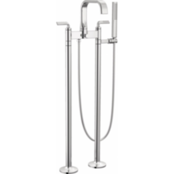 ALLARIA™ Two-Handle Tub Filler Trim Kit with Twist Lever Handles - Floor Mount - T70367-PC