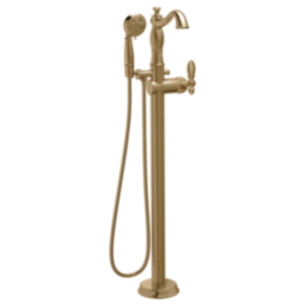 DELTA Single Handle Floor Mount Tub Filler Trim With Hand Shower - T4797-FL-LHP