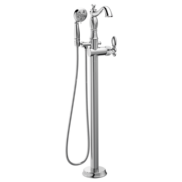 DELTA Single Handle Floor Mount Tub Filler Trim With Hand Shower - T4797-FL-LHP