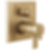 ARA Angular Modern TempAssure 17T Series Valve Trim With 3-Setting Integrated Diverter - T27T867