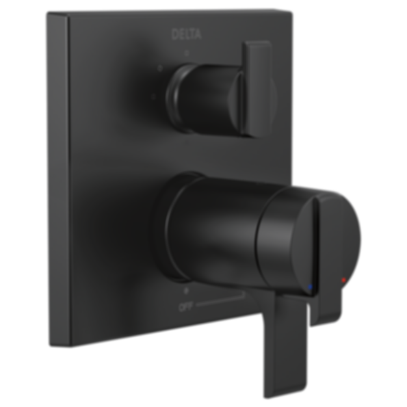 ARA Angular Modern TempAssure 17T Series Valve Trim With 3-Setting Integrated Diverter - T27T867