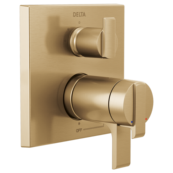 ARA Angular Modern TempAssure 17T Series Valve Trim With 3-Setting Integrated Diverter - T27T867