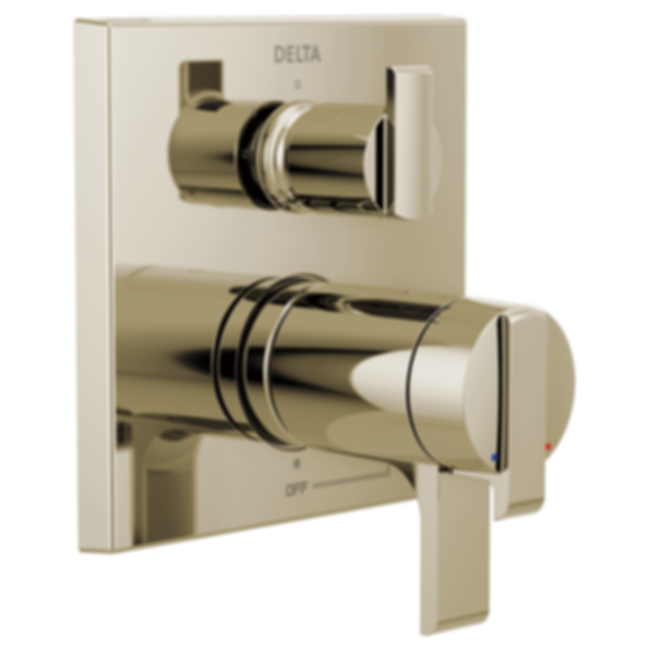 ARA Angular Modern TempAssure 17T Series Valve Trim With 3-Setting Integrated Diverter - T27T867