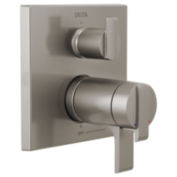 ARA Angular Modern TempAssure 17T Series Valve Trim With 3-Setting Integrated Diverter - T27T867