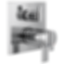 ARA Angular Modern TempAssure 17T Series Valve Trim With 3-Setting Integrated Diverter - T27T867