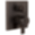 ARA Angular Modern Monitor 17 Series Valve Trim With 6-Setting Integrated Diverter - T27967