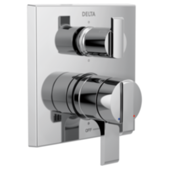ARA Angular Modern Monitor 17 Series Valve Trim With 6-Setting Integrated Diverter - T27967