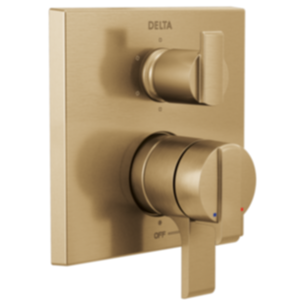 ARA Angular Modern Monitor 17 Series Valve Trim With 6-Setting Integrated Diverter - T27967
